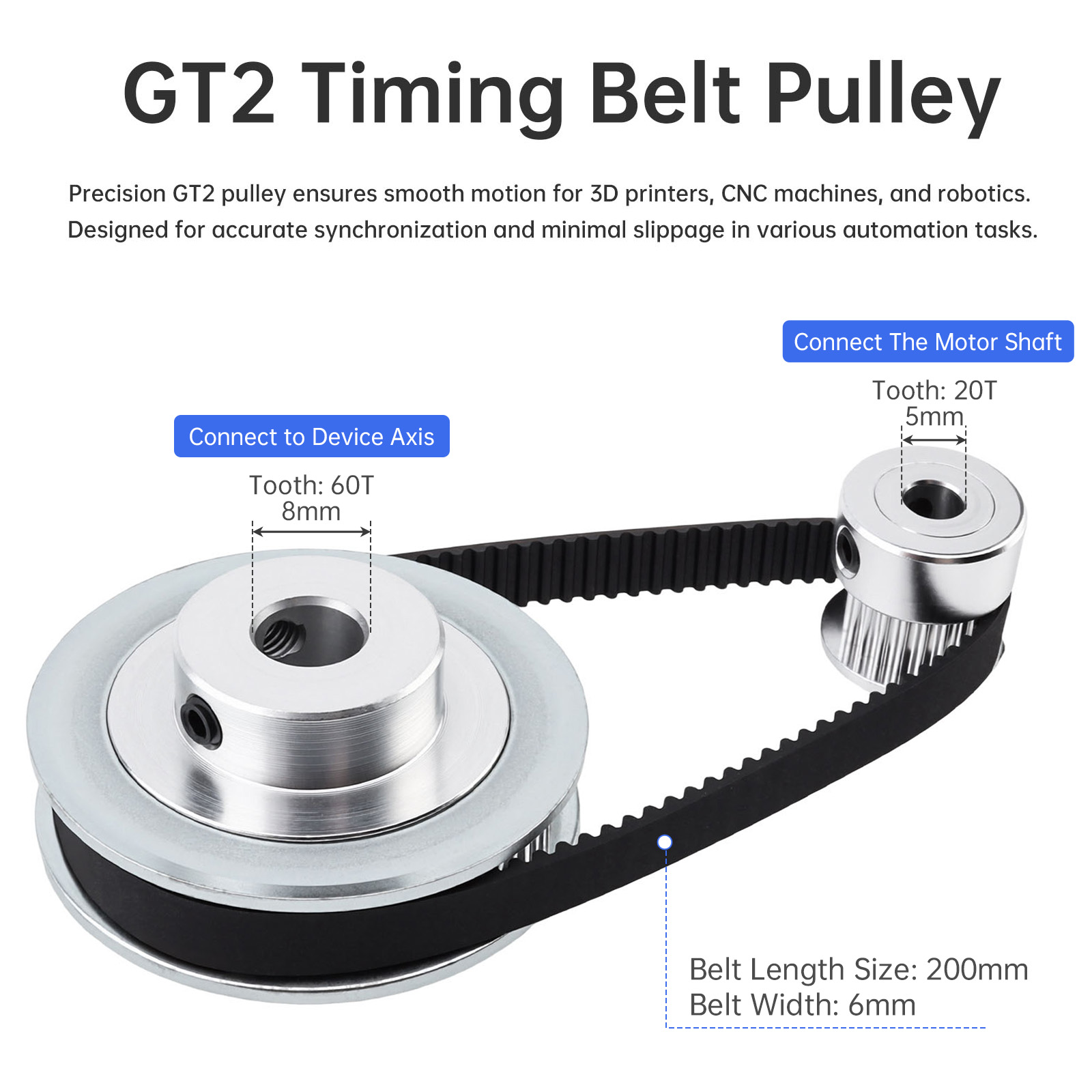 Gt2 Pulley - Kit Moteur Électrique DC 12V-24V 775