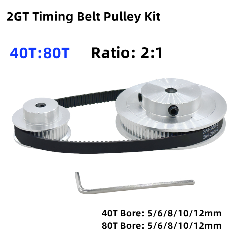 Gt2 Pulley - 2GT 2M 80 dents 40T GT2