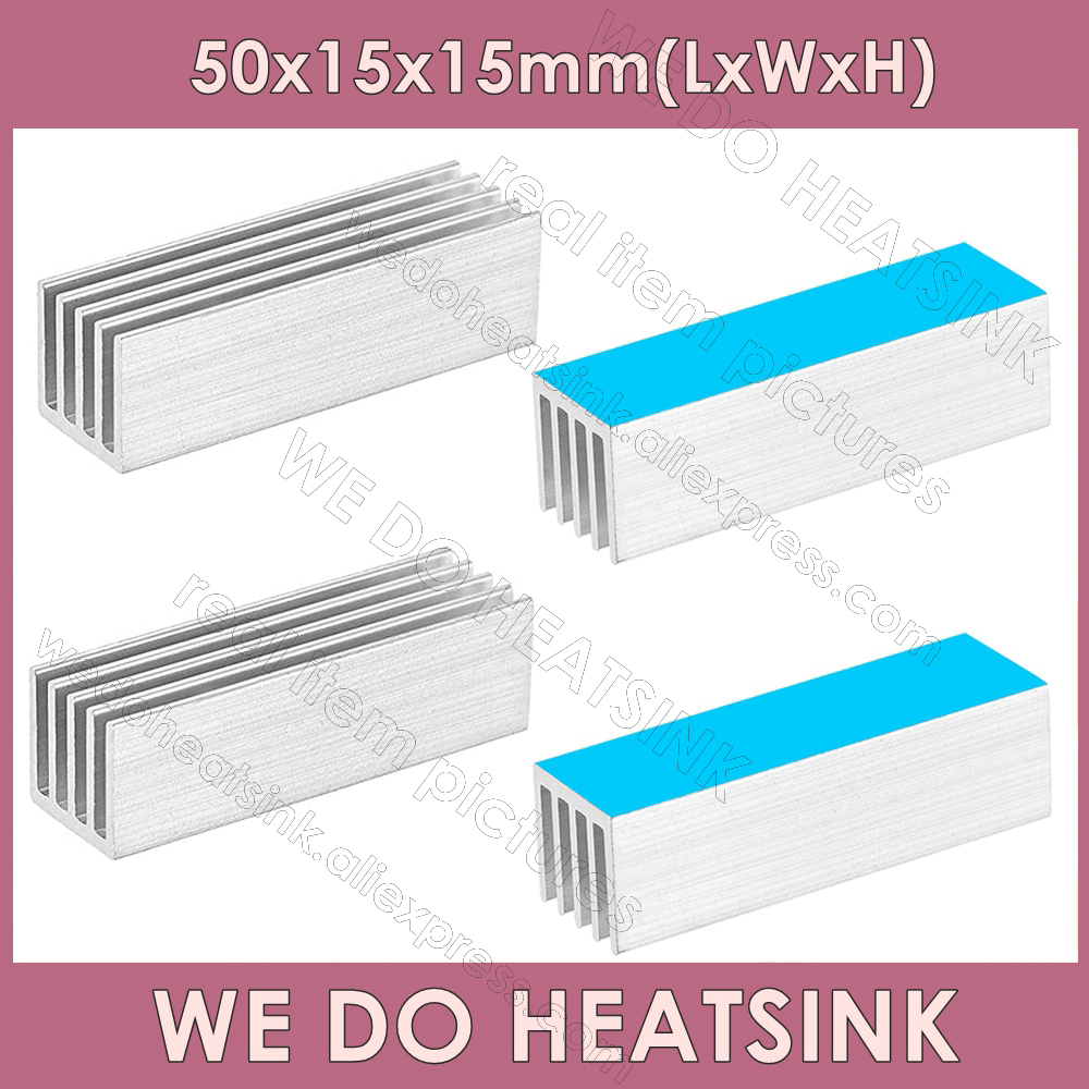 Aluminium Extrusion - WE DO – dissipateur thermique 50x15x15mm,