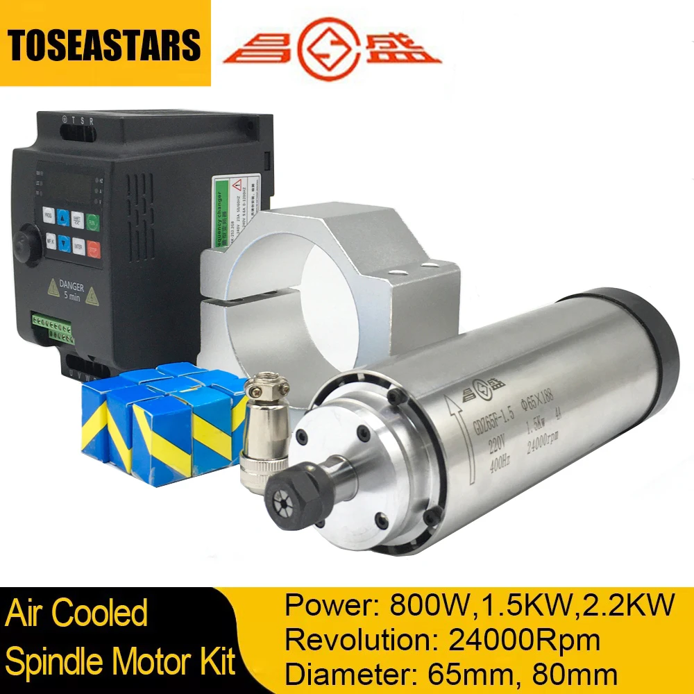 Water Cooled Spindle - Kit de moteur de broche CNC