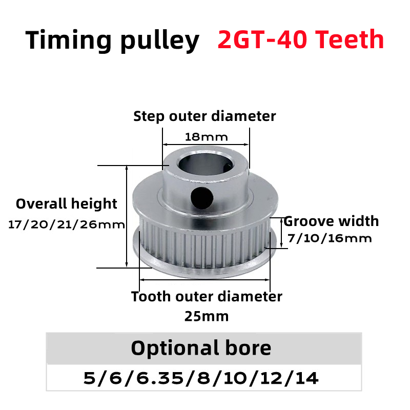 2GT 2M 40 dents GT2 40T jeu de - Gt2 Pulley avis et prix