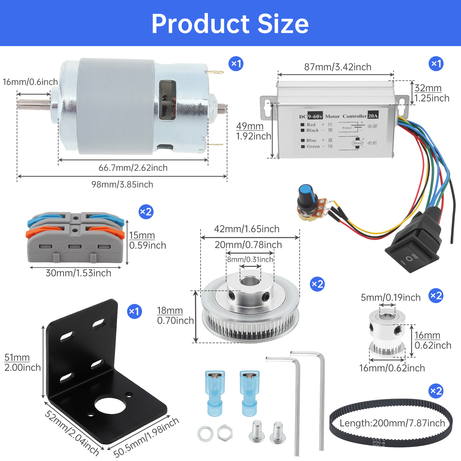 Kit Moteur Électrique DC 12V-2 - Gt2 Pulley avis et prix
